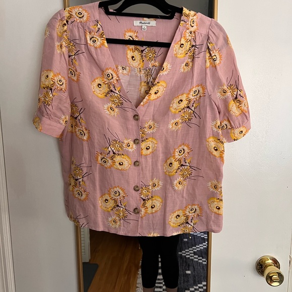 Linen blend madewell summer top - Picture 2 of 4